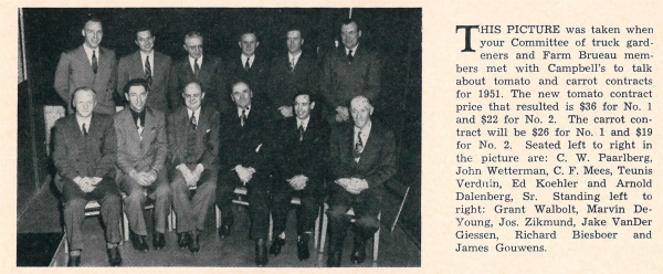 Tomato contract Campbell 1951