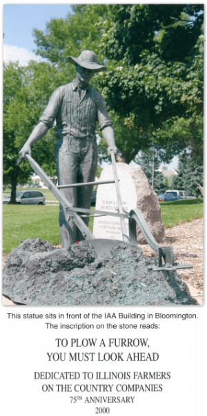 To plow a furrow statue