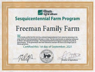 Freeman Cerificate