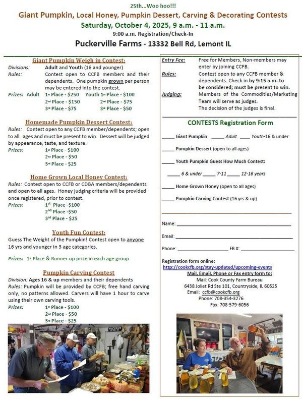 Pumpkin Coontest Registration 2025
