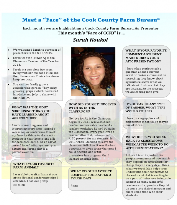 Meet the face Sarah Koukol
